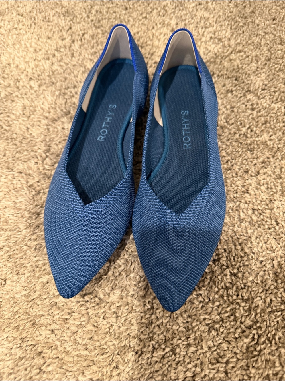 Rothy's Pointed Knit Ballet Flat — Royal Blue